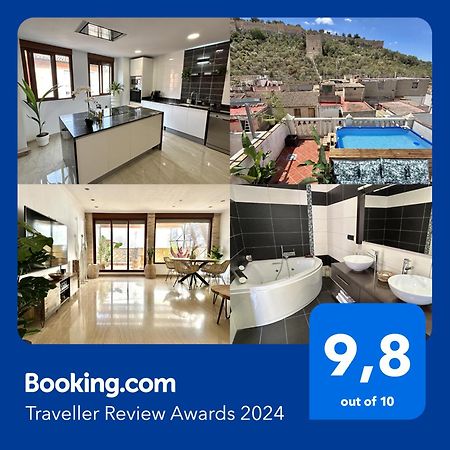Casa Con Jacuzzi Y Piscina Con Vistas Al Castillo Corbera de Alcira エクステリア 写真